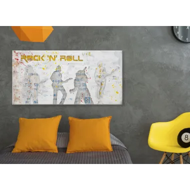 Obraz na Płótnie Rock N Roll 120x3x60 cm